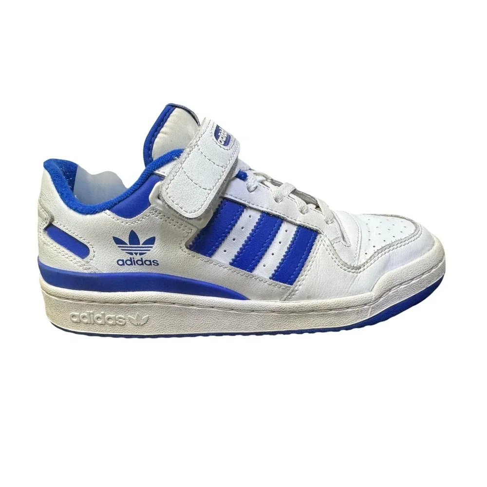 Adidas Forum‎ Low Mens White Royal Blue Retro Basketball Sneakers FY7756 Size 7